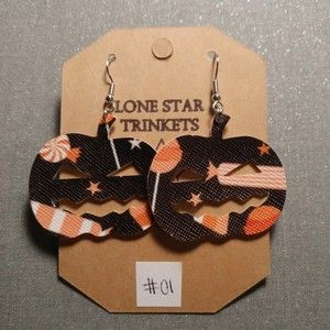 Jack o lantern Halloween Earrings #01